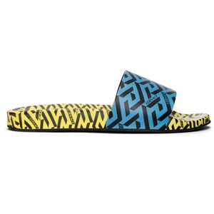 Versace Greca Print Slides Men’s